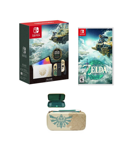 Nintendo Switch – OLED Model - The Legend of Zelda: Tears of the Kingdom Edition Game Bundle